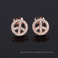 3A Micro Pave Zircon Silver CZ Earrings